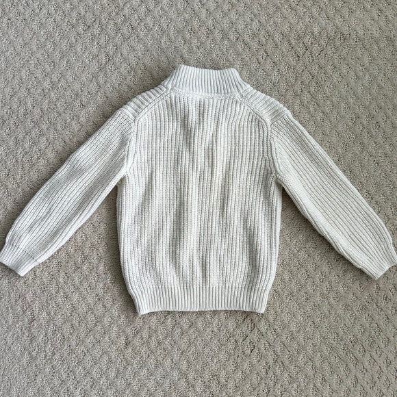 Janie and Jack Wool Blend Knit Sweater Antique White 4 Classic Winter Cozy Warm - Picture 7 of 12